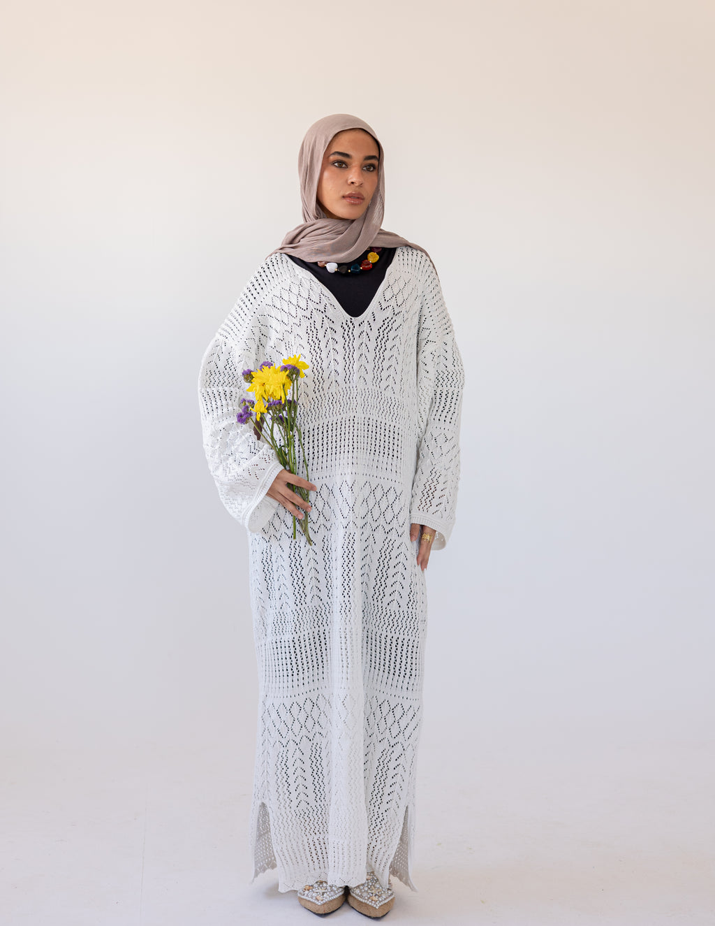 Pearl Maxi Dress — White