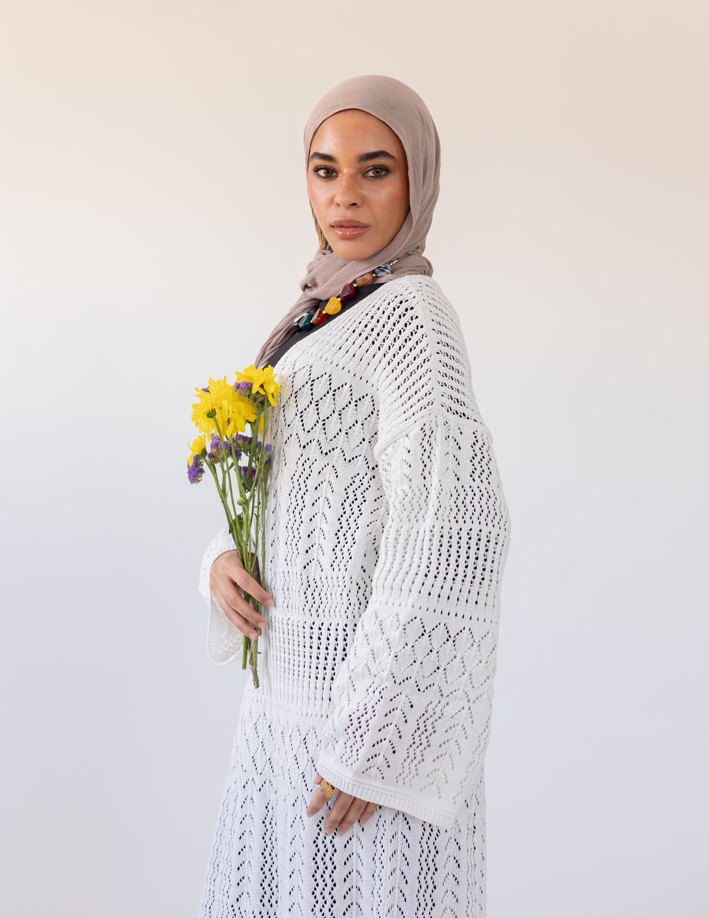 Pearl Maxi Dress — White