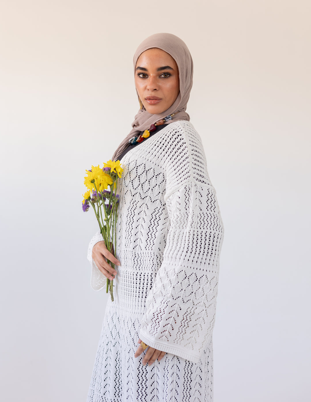 Pearl Maxi Dress — White