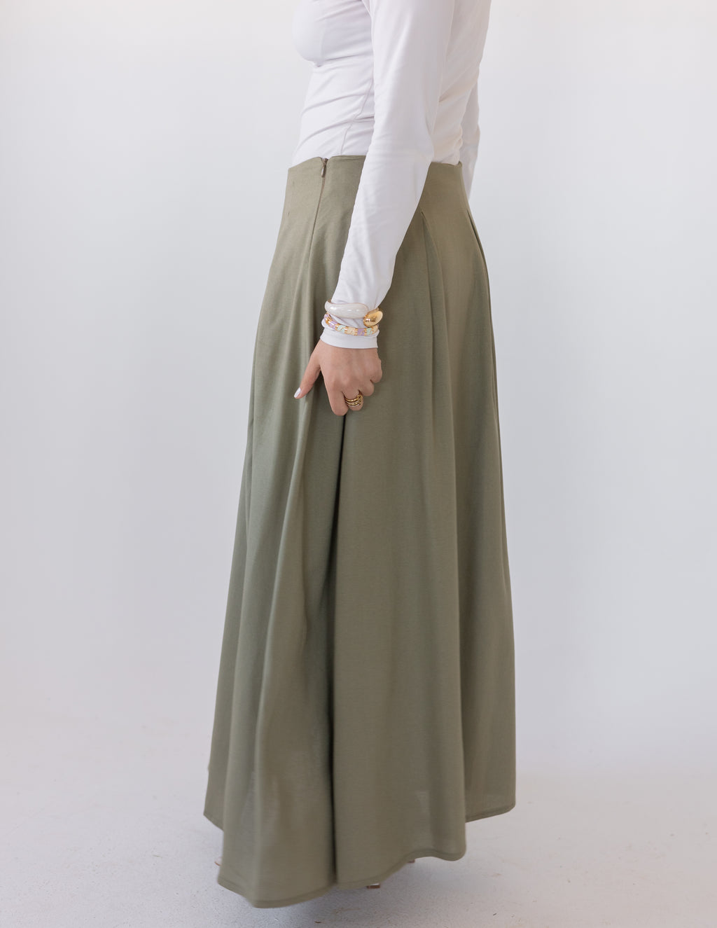 Darts Skirt — Olive