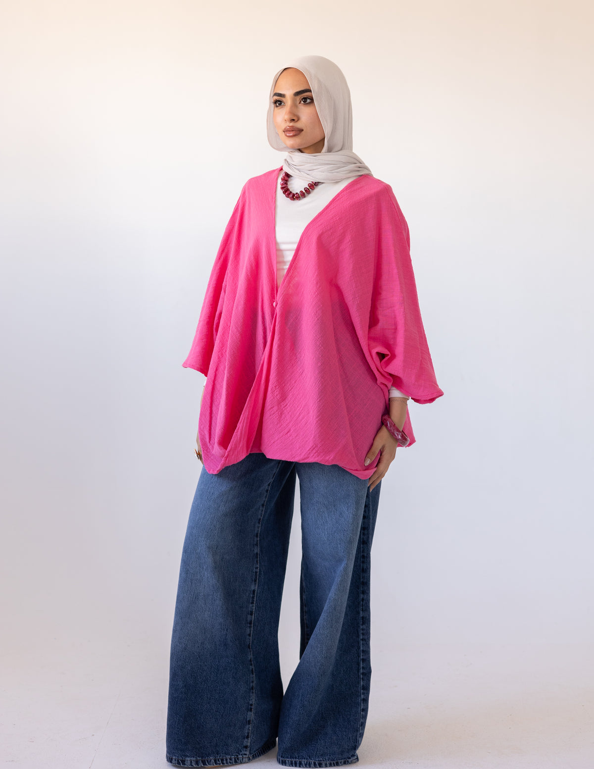 Qurwazih top in fucshia