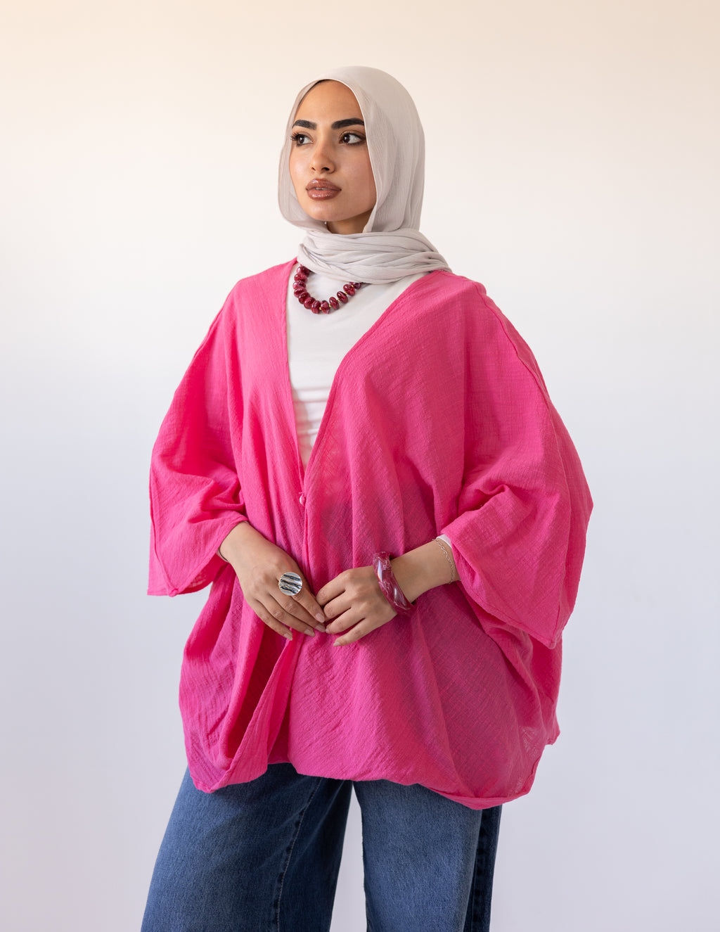 Qurwazih Top In Fucshia