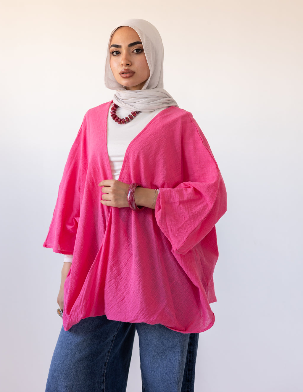 Qurwazih Top In Fucshia