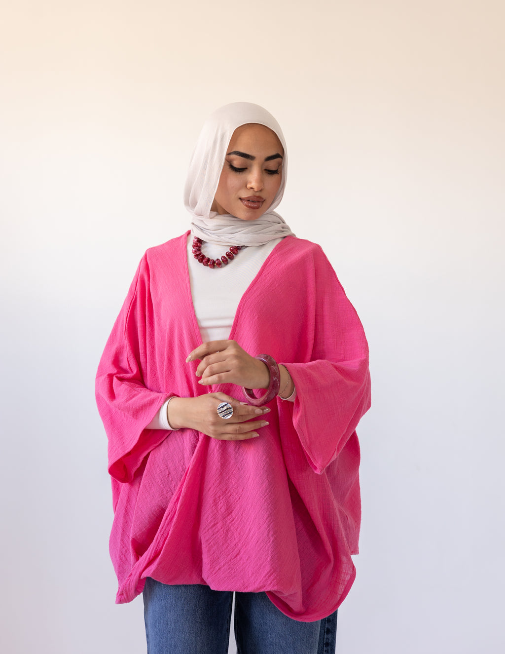 Qurwazih Top In Fucshia