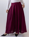 Darts Skirt — Burgundy