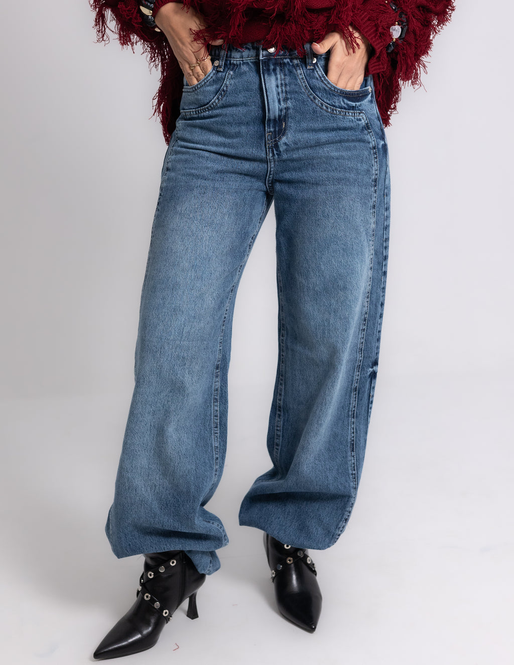 Wide-Leg Denim — Dark Wash