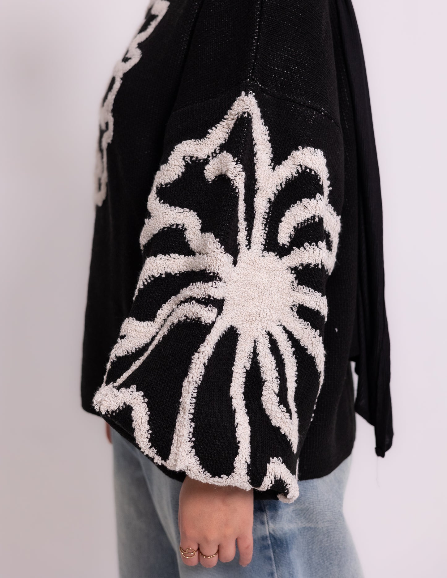 Fleur Knyt Pullover — Black