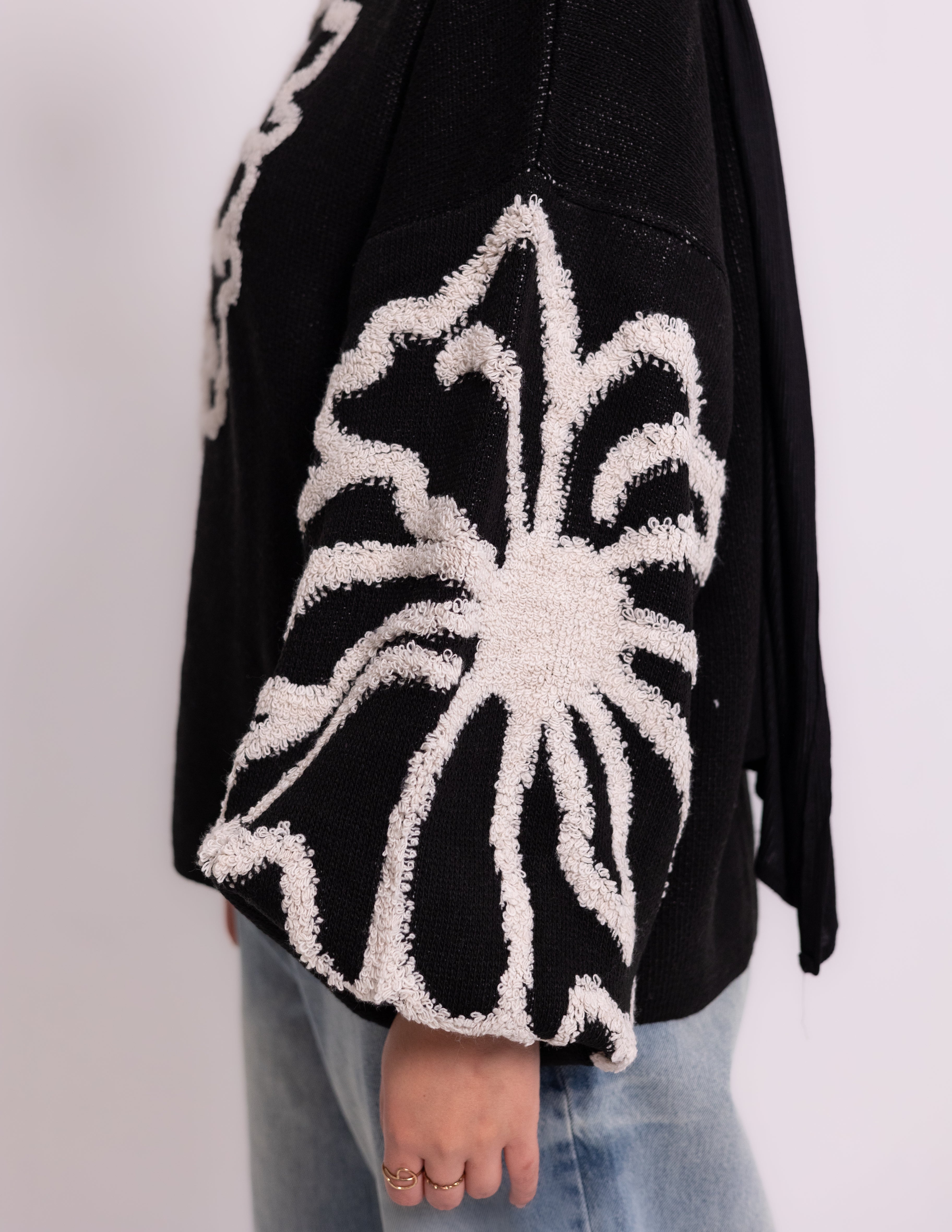Fleur Knyt Pullover — Black