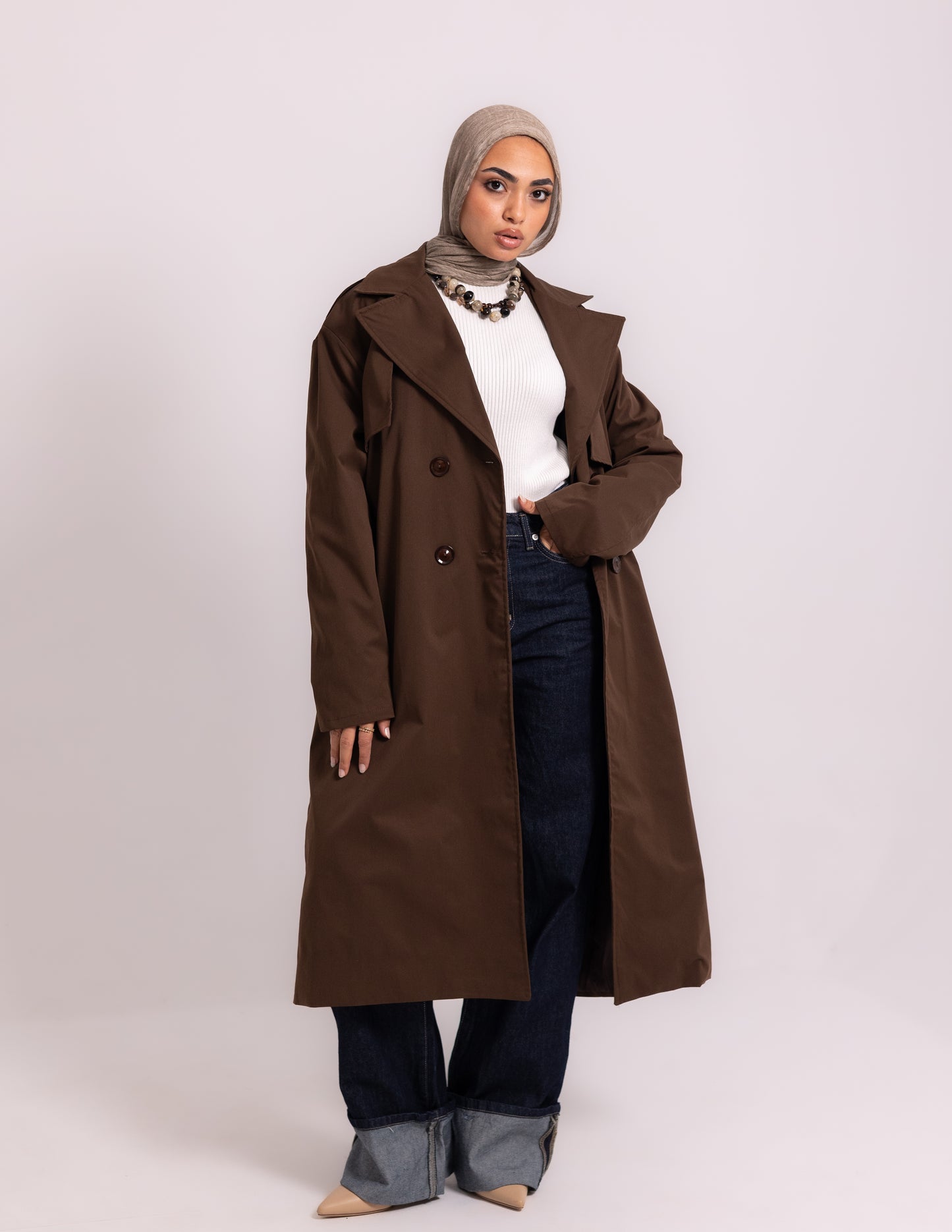Trench Coat — Brown