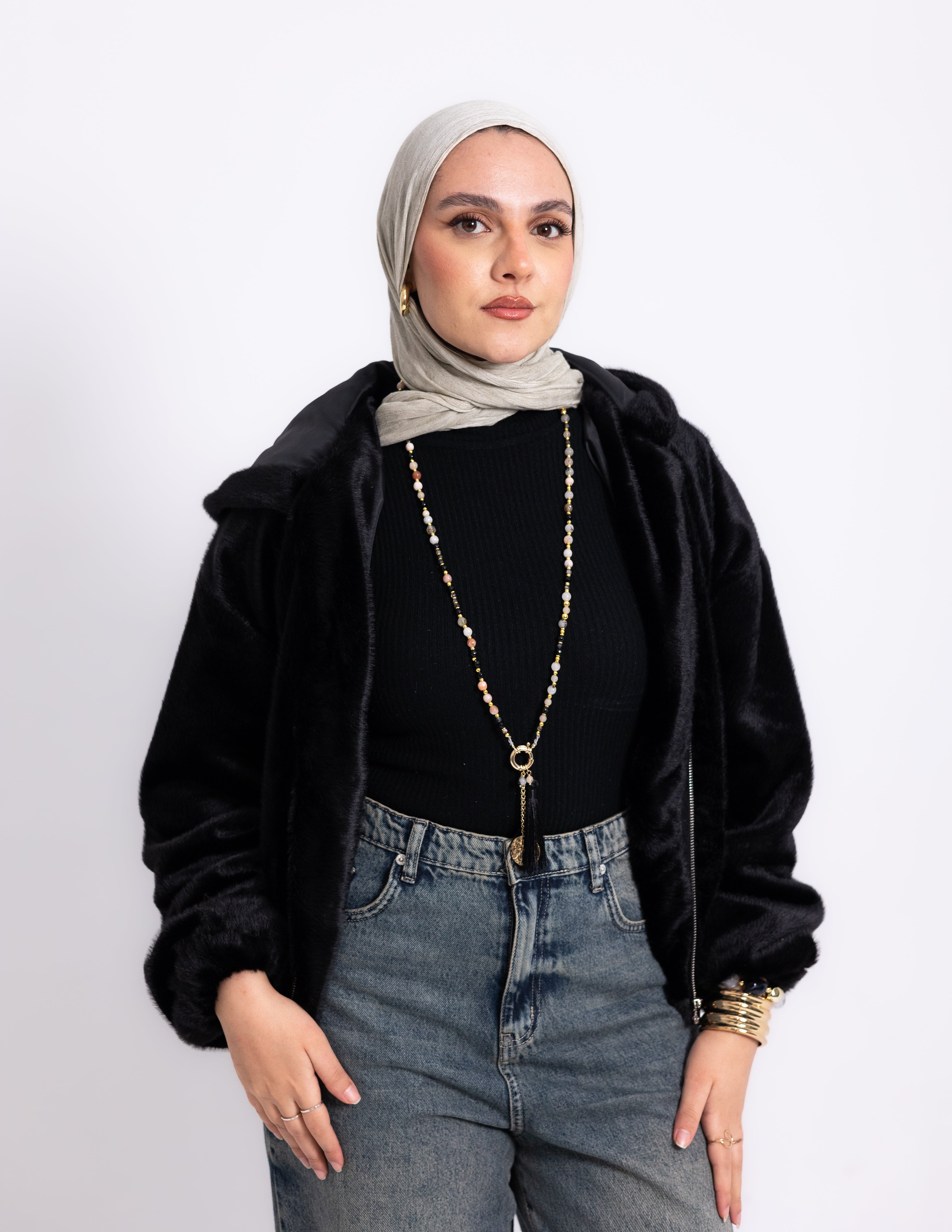 Fur Jacket — Black