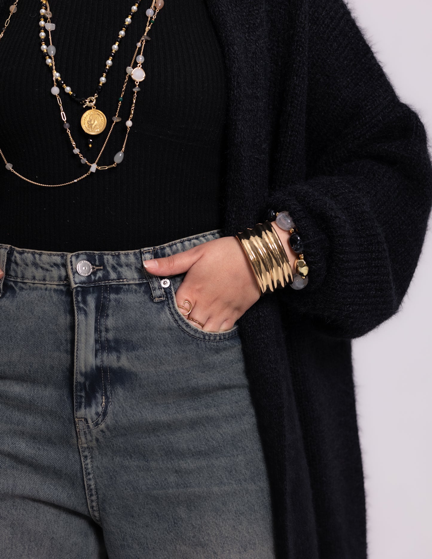 The Fluff Knyt Cardigan — Black