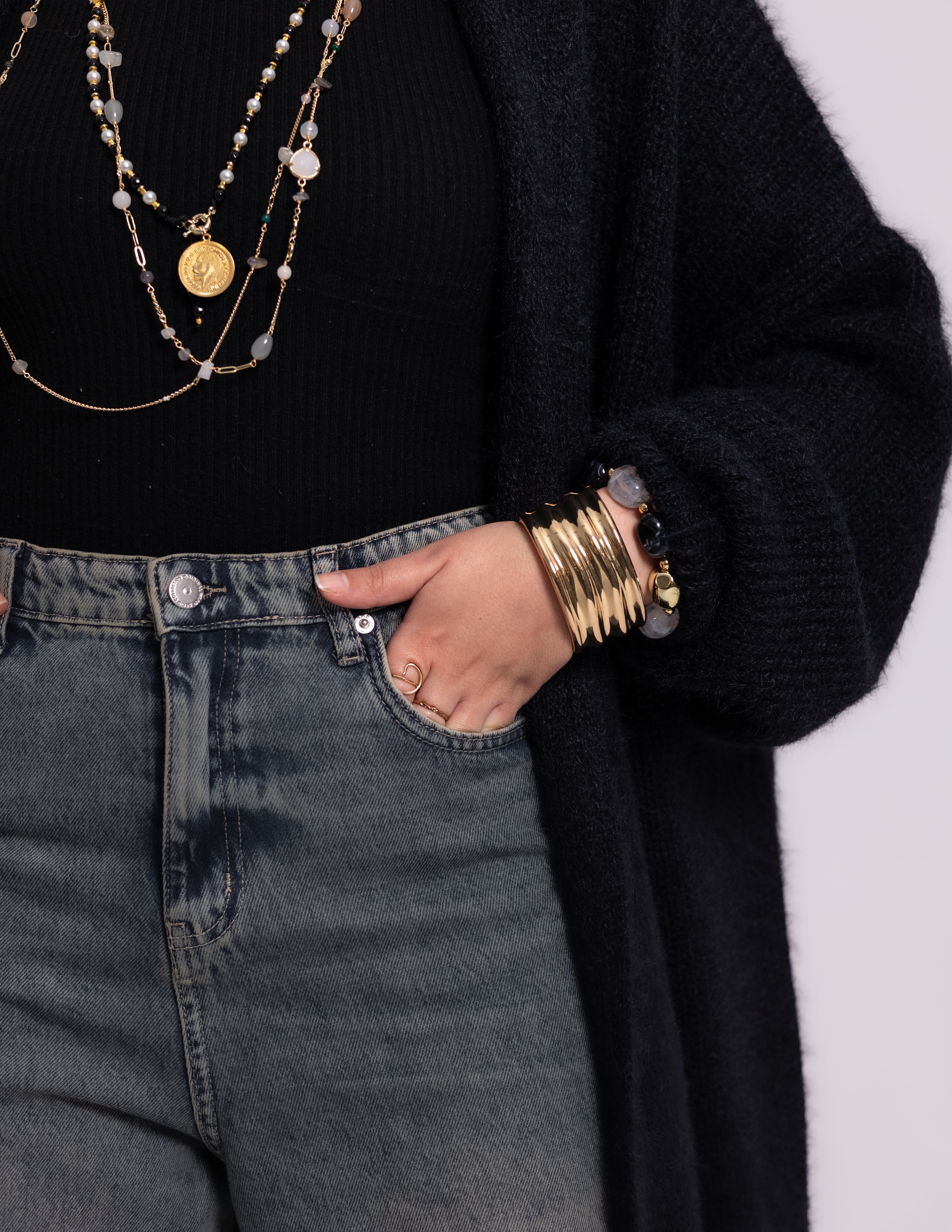 The Fluff Knyt Cardigan — Black