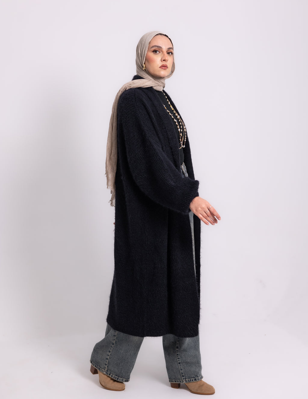 The Fluff Knyt Cardigan — Black