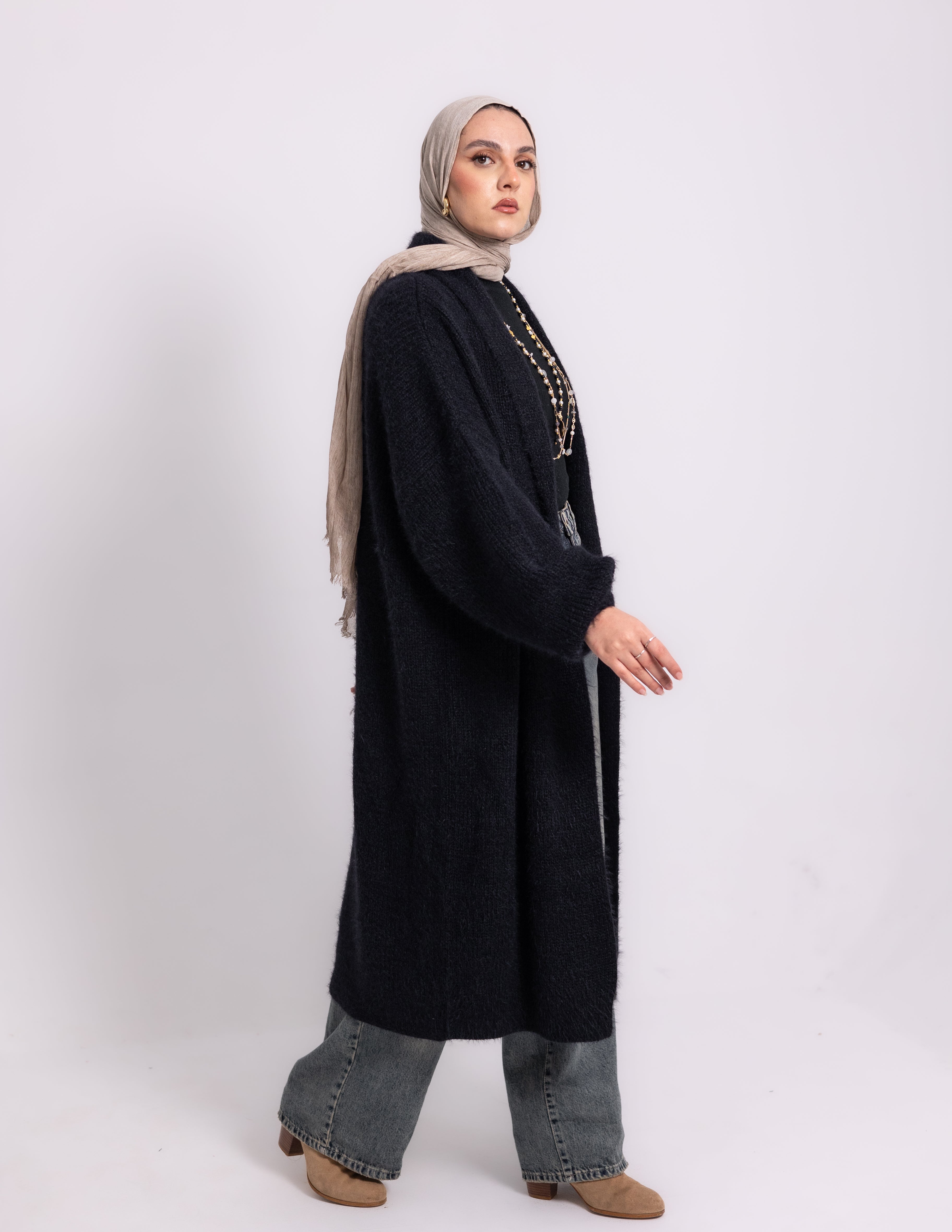 The Fluff Knyt Cardigan — Black