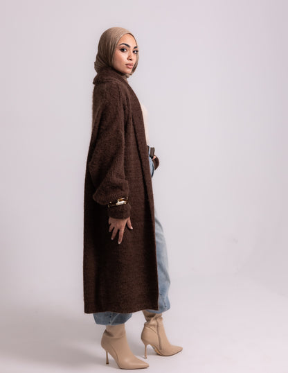 The Fluff Knyt Cardigan — Brown