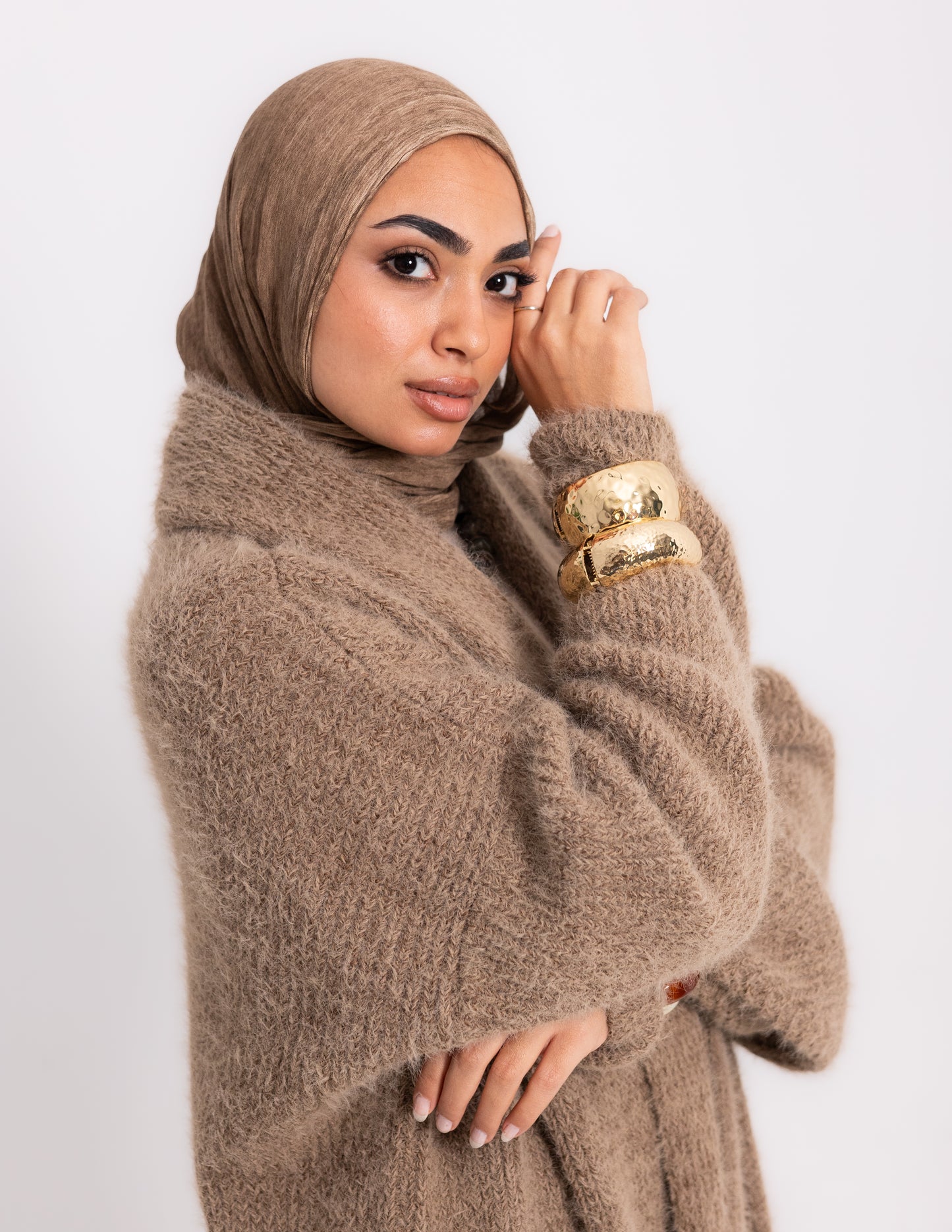 The Fluff Knyt Cardigan — Cocoa