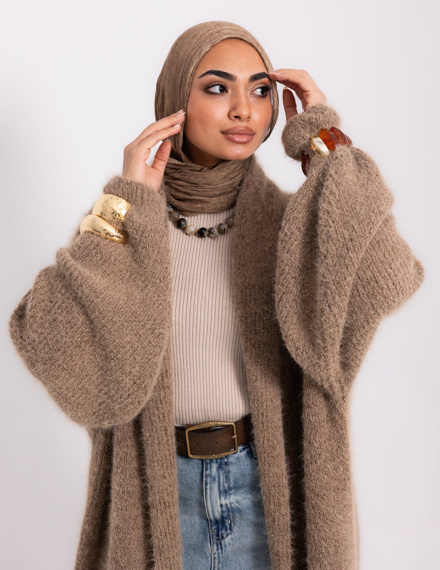 The Fluff Knyt Cardigan — Cocoa