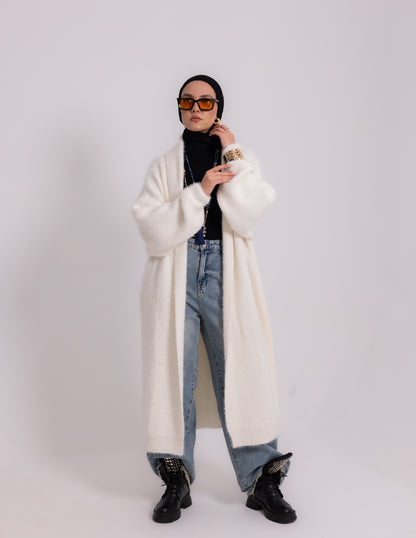 The Fluff Knyt Cardigan — Off-White