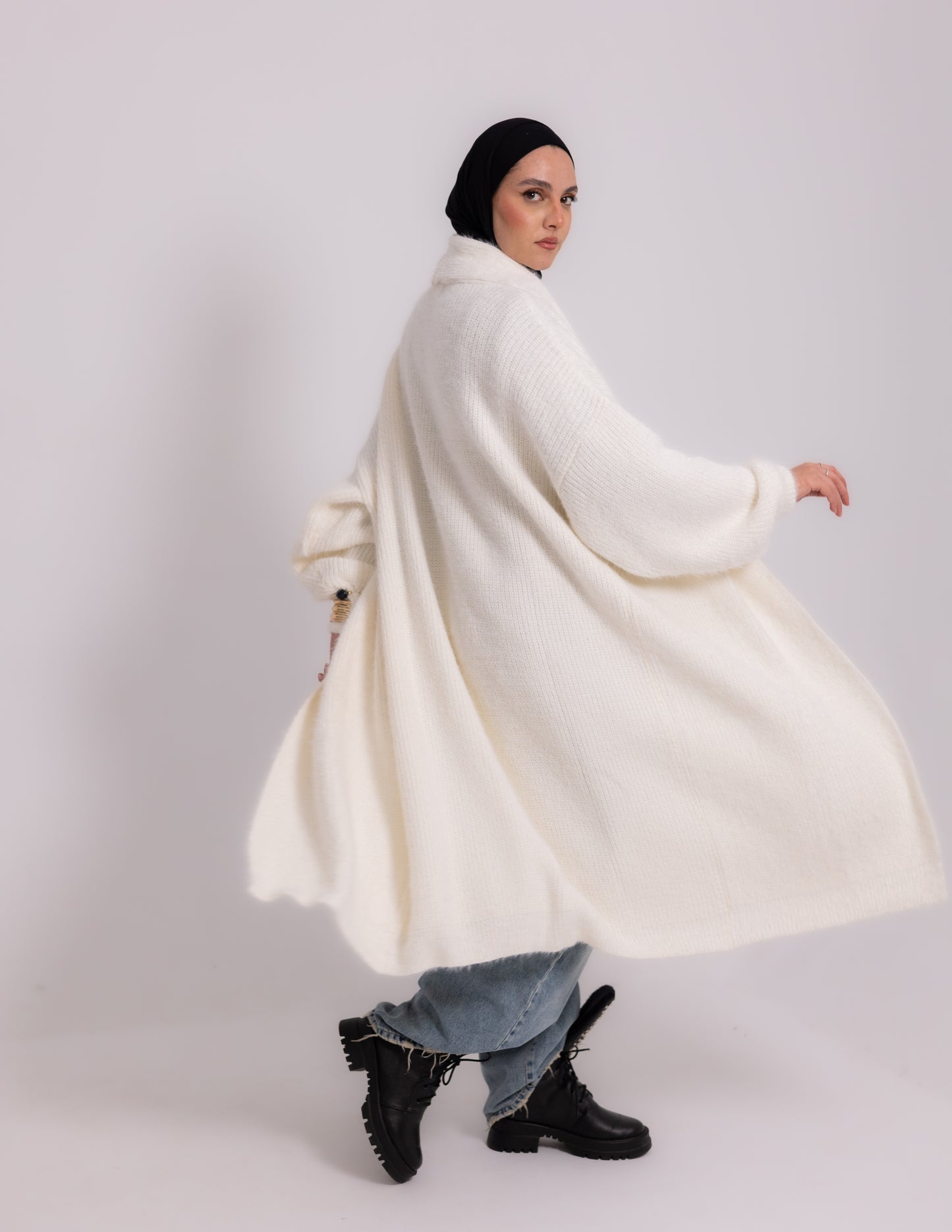 The Fluff Knyt Cardigan — Off-White