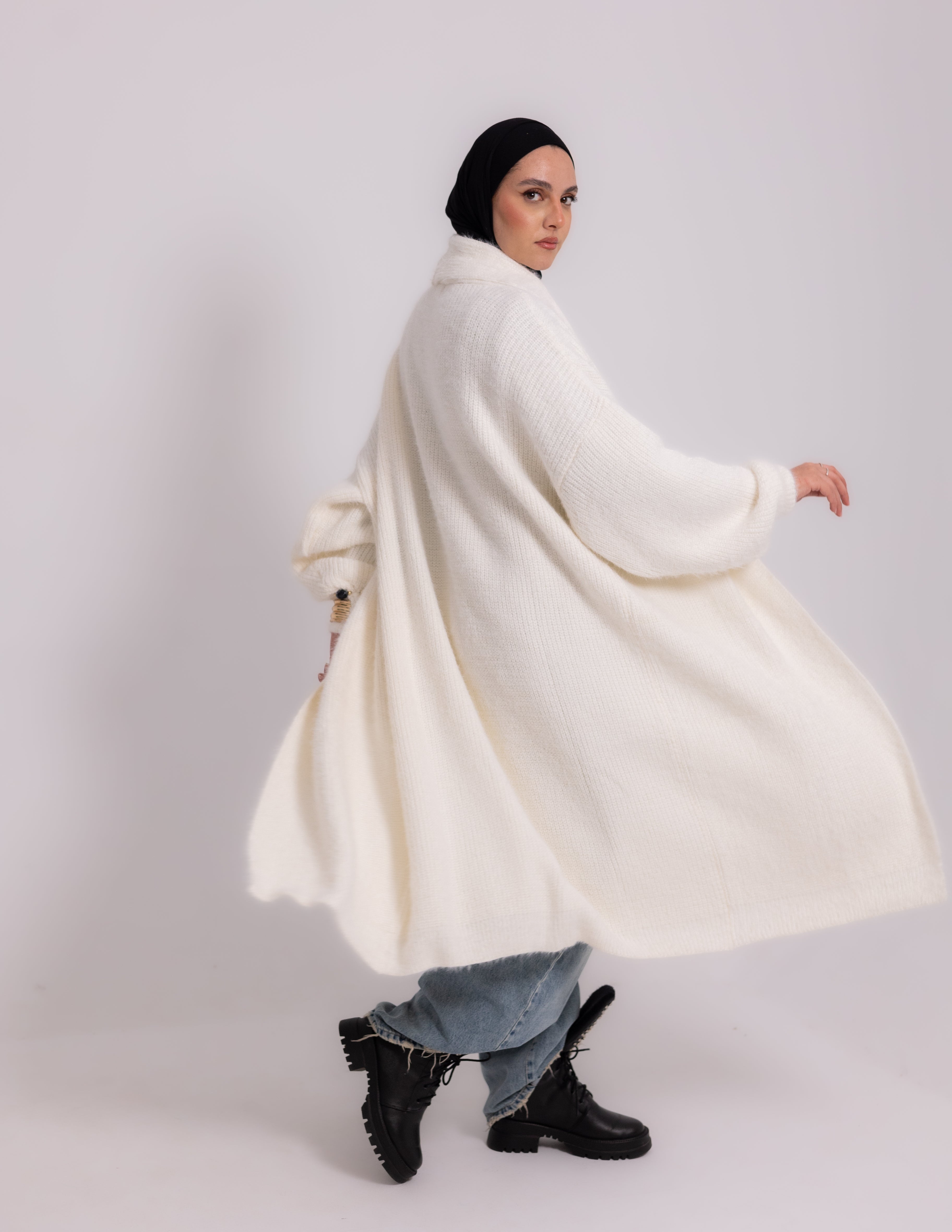 The Fluff Knyt Cardigan — Off-White