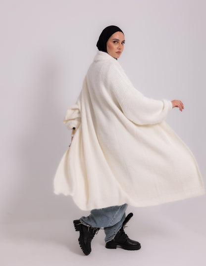 The Fluff Knyt Cardigan — Off-White