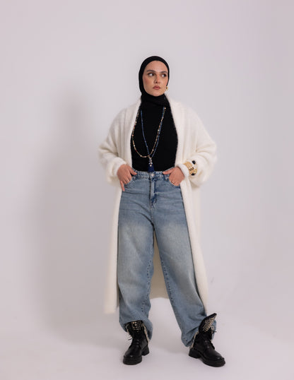 The Fluff Knyt Cardigan — Off-White