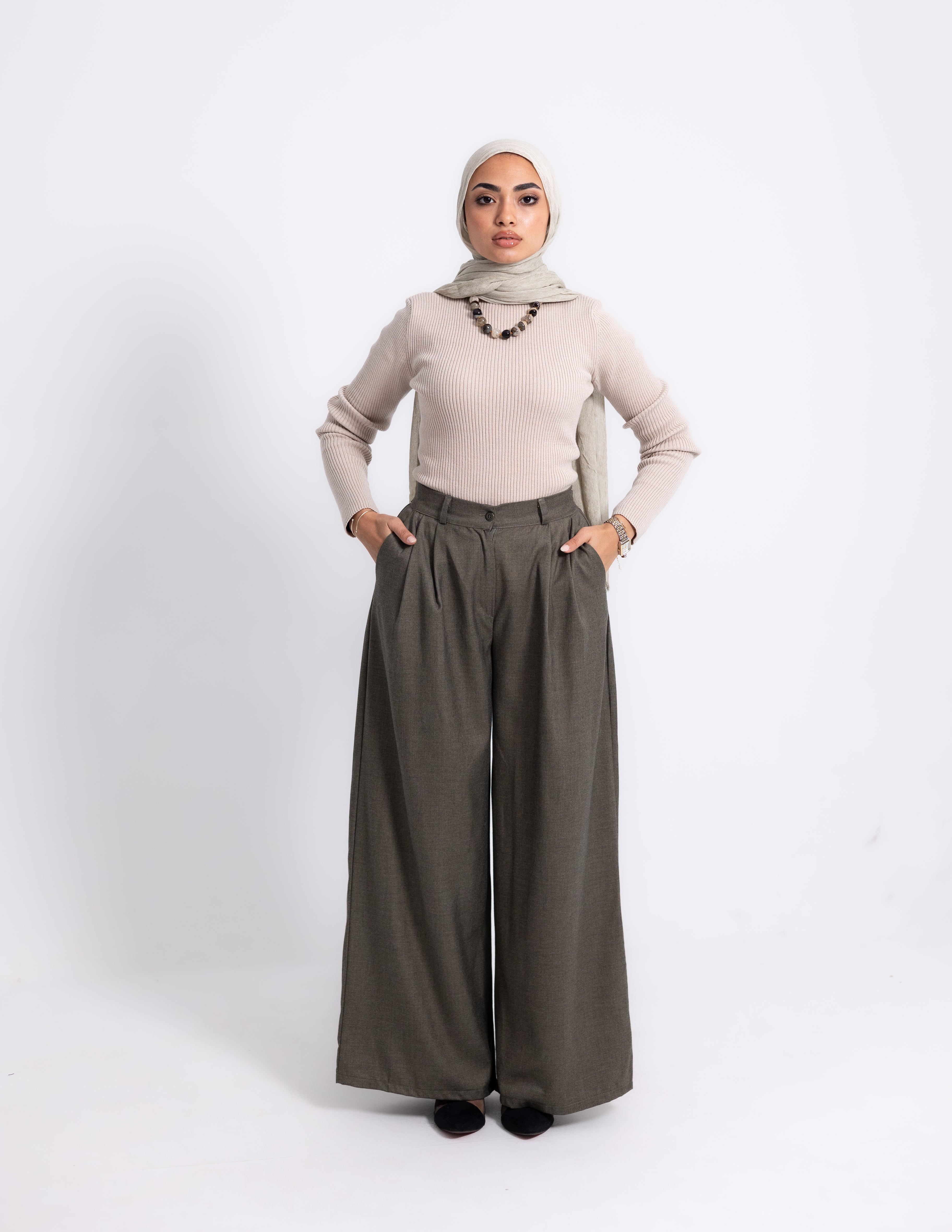 Formal Classic Pants — Olive