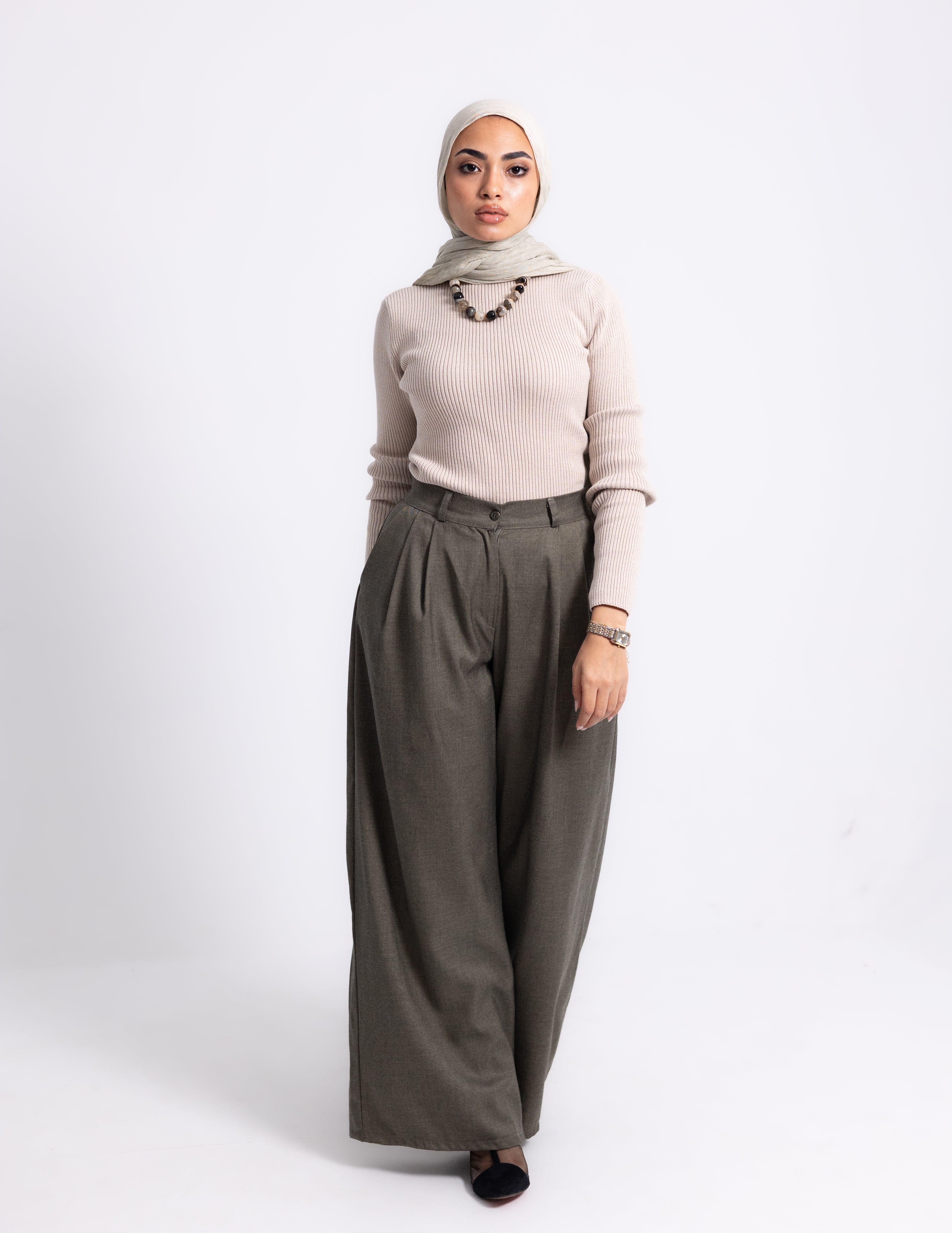 Formal Classic Pants — Olive