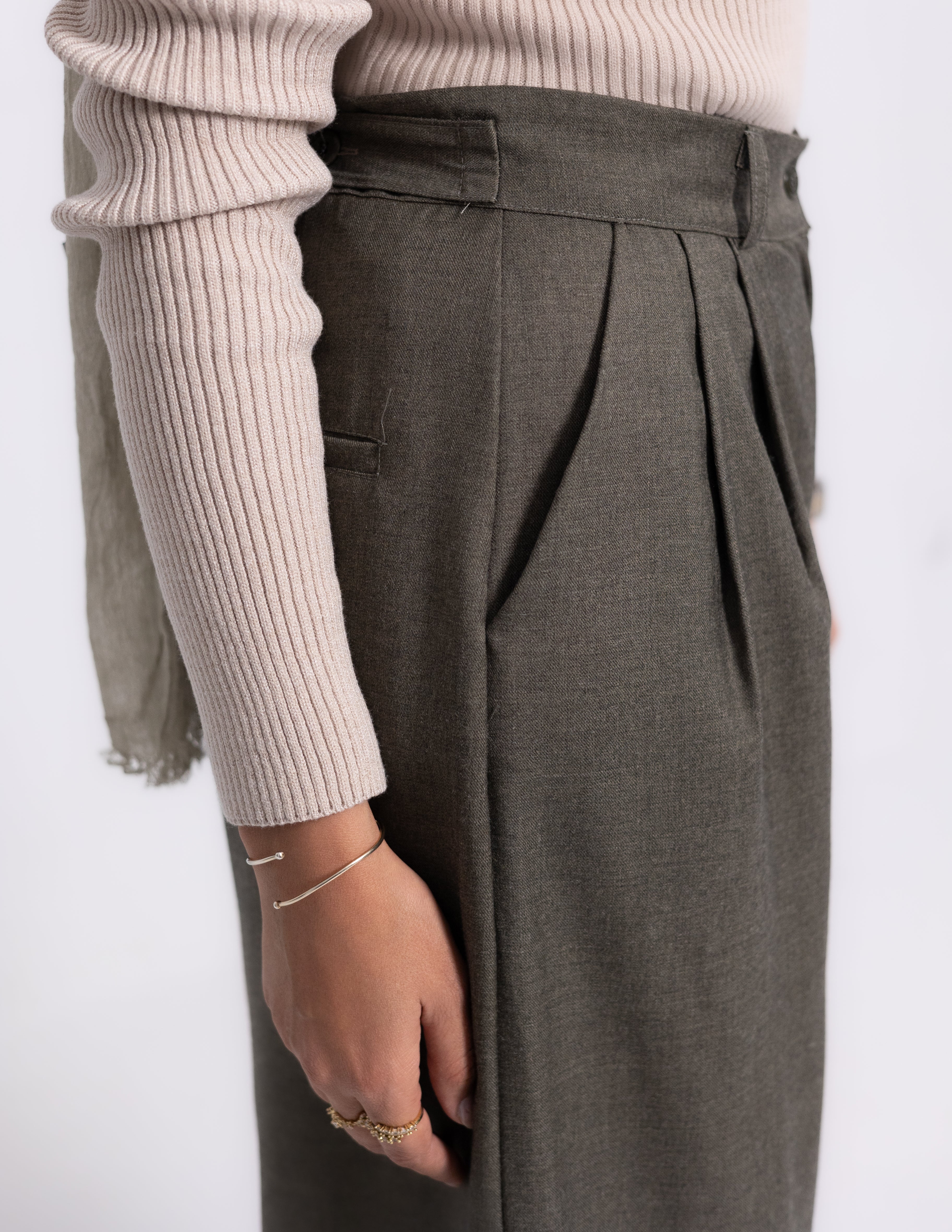 Formal Classic Pants — Olive